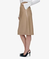 Halston Women's Faux-Leather Pencil Skirt