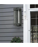 Flynama 1-Light Matte Black not Motion Sensing Led Outdoor Hardwired Wall Lantern Sconce with No Bulbs Included