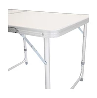 Slickblue Home Use Aluminum Alloy Folding Table - White