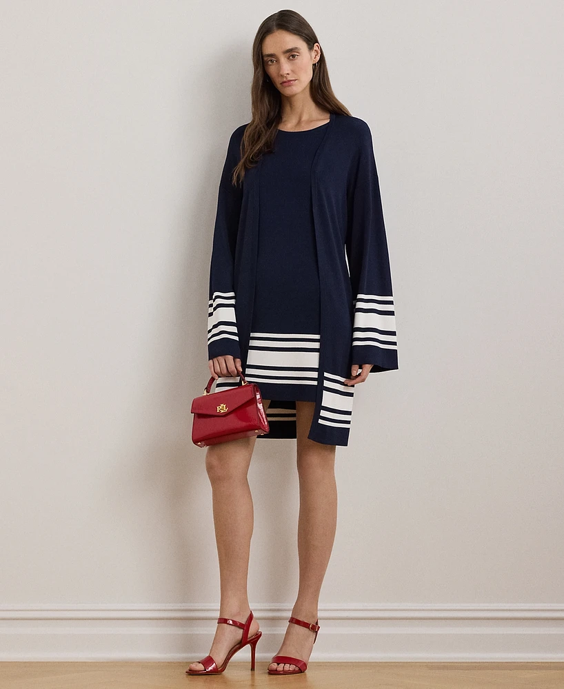 Lauren Ralph Petite Two-Tone Cardigan