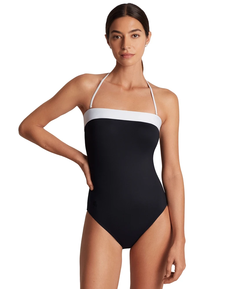 Lauren Ralph Lauren Women's Modern Bandeau One Piece Swimsuit