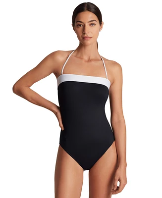 Lauren Ralph Lauren Women's Modern Bandeau One Piece Swimsuit