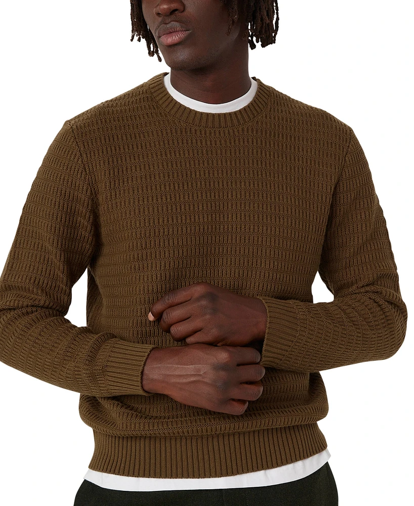 Frank And Oak Men's Relaxed-Fit Textured Ribbed-Knit Sweater