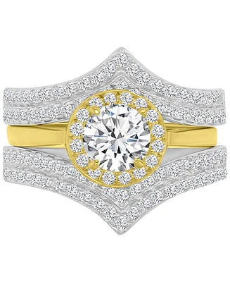 Cubic Zirconia Two-Tone Ring, Exclusively at Macy's