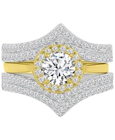 Cubic Zirconia Two-Tone Ring, Exclusively at Macy's