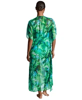 Lauren Ralph Women's Printed Caftan Swim Cover-Up