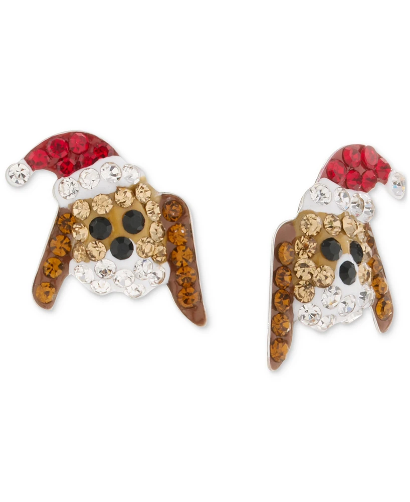 Crystal Santa Hat Dog Stud Earrings, Exclusively at Macy's