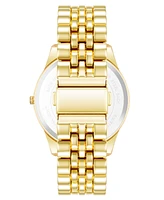 Steve Madden Men's Coin Edge Gold-Tone Alloy Metal Watch, 44mm