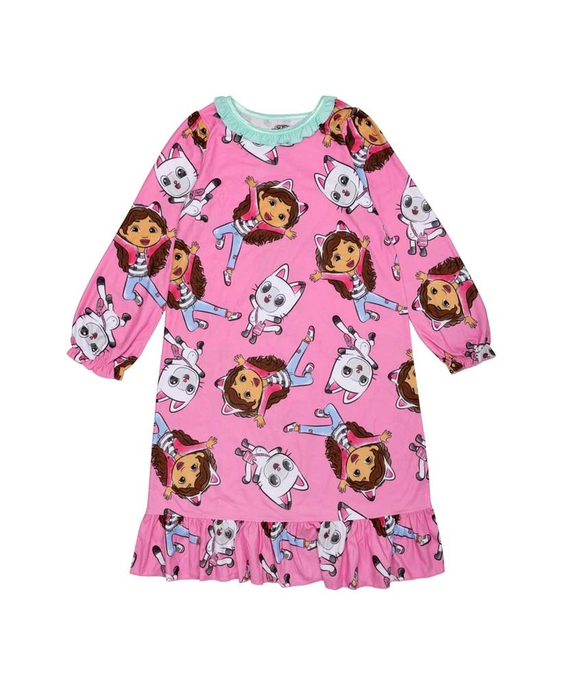 Gabby's Dollhouse Toddler Girls Long Sleeve Dorm Pajama