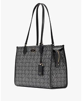 Kate Spade New York Women's Flower Coated Canvas Large Tote Bag