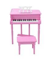 Hongge Musical Instrument Toy 30-Key Children Mini Grand Piano with Bench