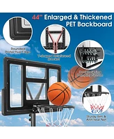 Hongge 4.25-10 Feet Adjustable Basketball Hoop System with 44 Inch Backboard-b