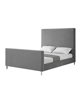 Inspired Home Stefania Velvet Platform Bed Queen