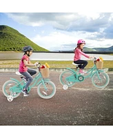 Hongge 16-Inch Kids Bike with Training Wheels and Adjustable Handlebar Seat