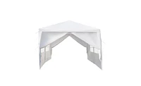 Slickblue Six-Sided Waterproof Tent with Two Doors and Spiral Tubes, Ideal for Outdoor Use in White