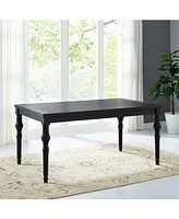 Urban Style Dark Wash Wood Dining Set Table