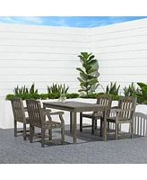 Streamdale Furniture Renaissance Outdoor Rectangular Hand-Scraped Wood Patio Dining Table