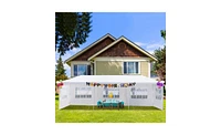Slickblue 5-Sided Iron Pergola with Pe Cloth and Spiral Pipe, Ideal for Outdoor Shade and Garden Enhancement