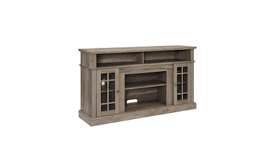 Slickblue Classic Tv Media Stand, Modern Entertainment Console for TVs Up to 65" with Open and Closed Storage Space