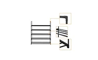 Slickblue 5-Tier Black Shoe Rack Tower Shelf Organizer for Bedroom, Entryway, Hallway, and Closet Storage