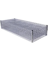 Slickblue 7-Tier Heavy-Duty Metal Wire Shelving Unit, 2450 lbs Capacity with Wheels & Liners for Kitchen, Garage, Closet - 81.5"H x 48"L x 18"D
