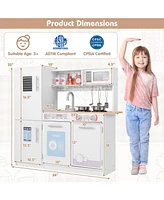 Hongge Toddler Pretend Play Kitchen Toy with Stove for 3+ Boys and Girls