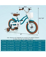 Hongge 12-Inch Kids' Bike with Adjustable Seat and Removable Basket for Ages 3-4