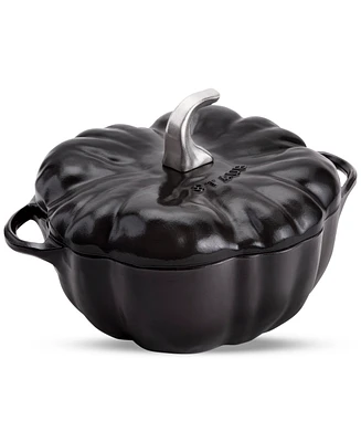 Staub Enameled Cast Iron 3.5 Qt. Black Pumpkin Cocotte