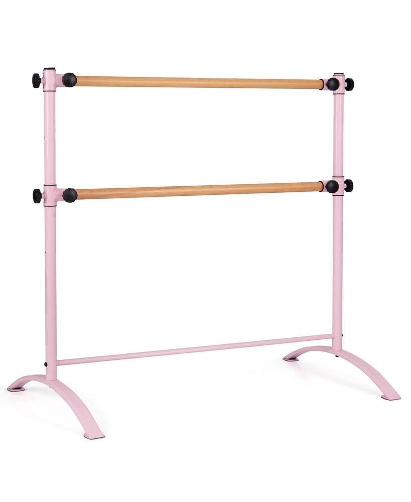 Hongge 4 Foot Portable Freestanding Double Ballet Barre