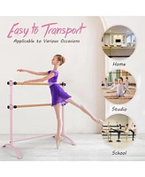 Hongge 4 Foot Portable Freestanding Double Ballet Barre