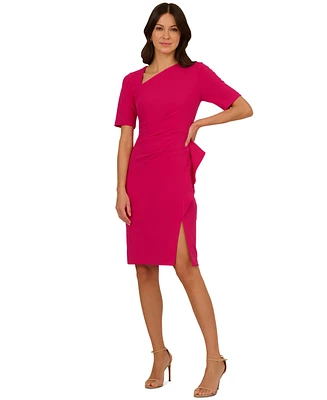 Adrianna Papell Women's Draped Ruffled Sheath Dress