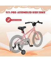 Hongge 16-Inch Kids Bike Ages 4-7 with Handbrake and Coaster Brake and Bell Ring-16 inches