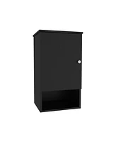 Depot E-Shop Nulato Medicine Cabinet with 1 Door and 3 Shelves, Black