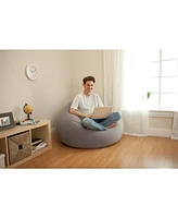 Intex Inflatable Contoured Corduroy Beanless Bag Lounge Chair, Grey | 68579EP
