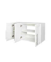 Streamdale Furniture Stackable Wall Mounted Storage Cabinet, 15.75" D X 35.43" W X 19.69" H, White