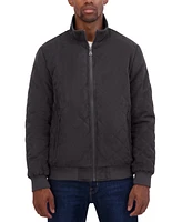 Nautica Men's Quilted Faux-Suede Bomber Jacket