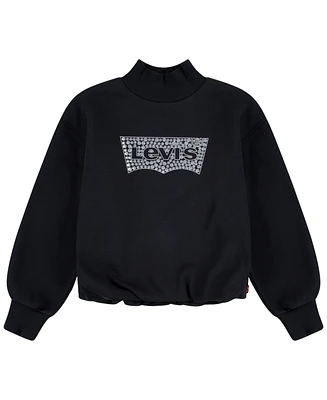 Levi's Big Girls Mockneck Bubble Knit Sweatshirt