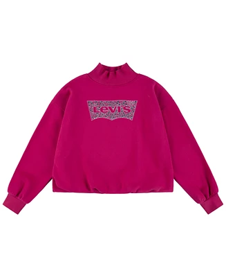 Levi's Big Girls Mockneck Bubble Knit Sweatshirt