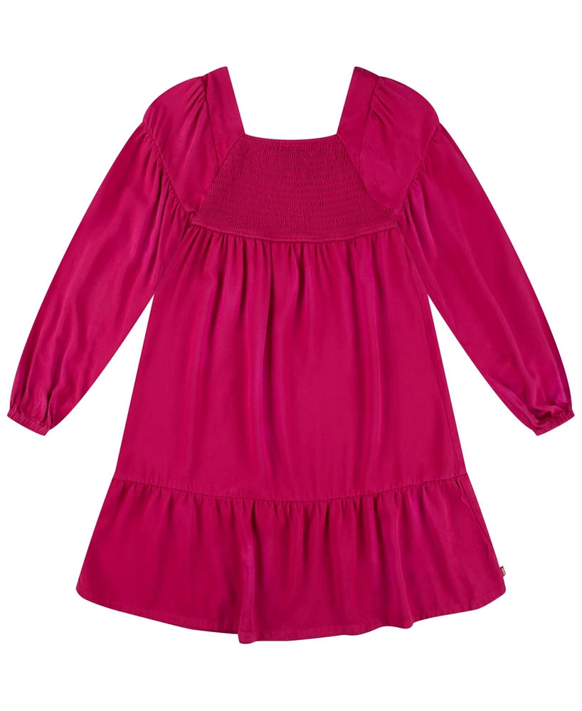 Levi's Big Girls Long Sleeve Smocked Top Dress