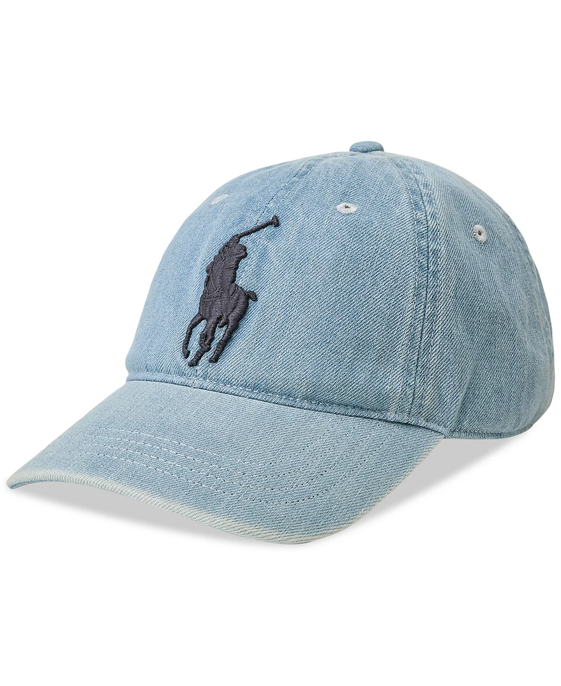 Polo Ralph Lauren Men's Big Pony Denim Ball Cap