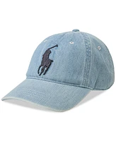 Polo Ralph Lauren Men's Big Pony Denim Ball Cap