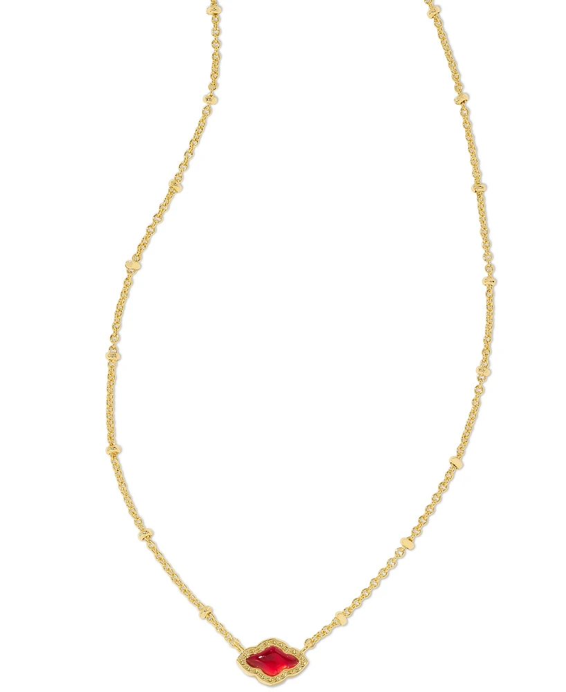 Kendra Scott 14k Gold-Plated Mother-of-Pearl 19" Adjustable Mini Pendant Necklace, 14"-18"