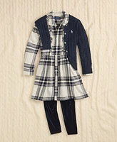 Polo Ralph Lauren Toddler and Little Girls Plaid Cotton Twill Shirtdress