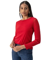 Sanctuary Sparkle Mesh Perfect Long-Sleeve T-Shirt