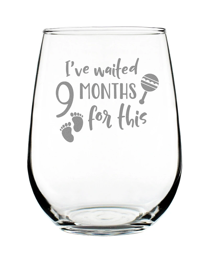 Bevvee Waited 9 Months Stemless Wine Glass