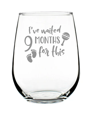 Bevvee Waited 9 Months Stemless Wine Glass