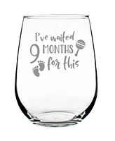 Bevvee Waited 9 Months Stemless Wine Glass