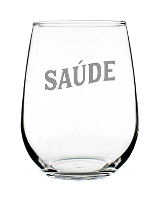 Bevvee Saude Portuguese Cheers Stemless Wine Glass