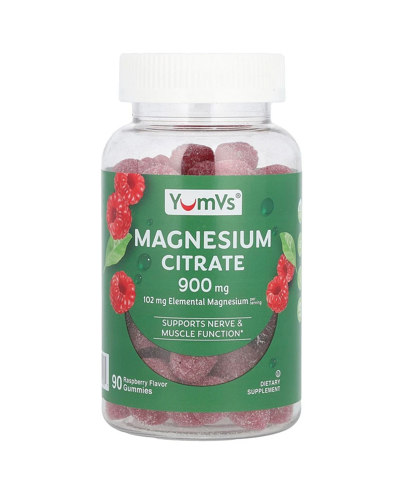 YumVs Magnesium Citrate Gummies by 900mg Magnesium Citrate (102mg of Elemental Magnesium) |