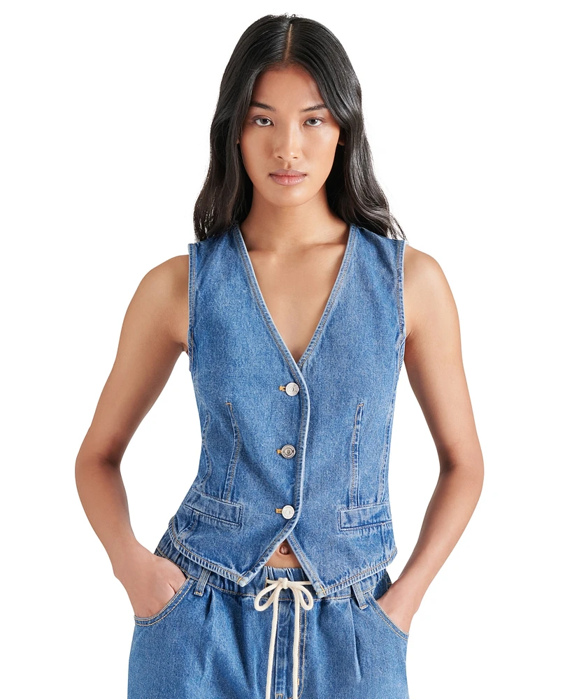 Steve Madden Women's Selene Denim Vest